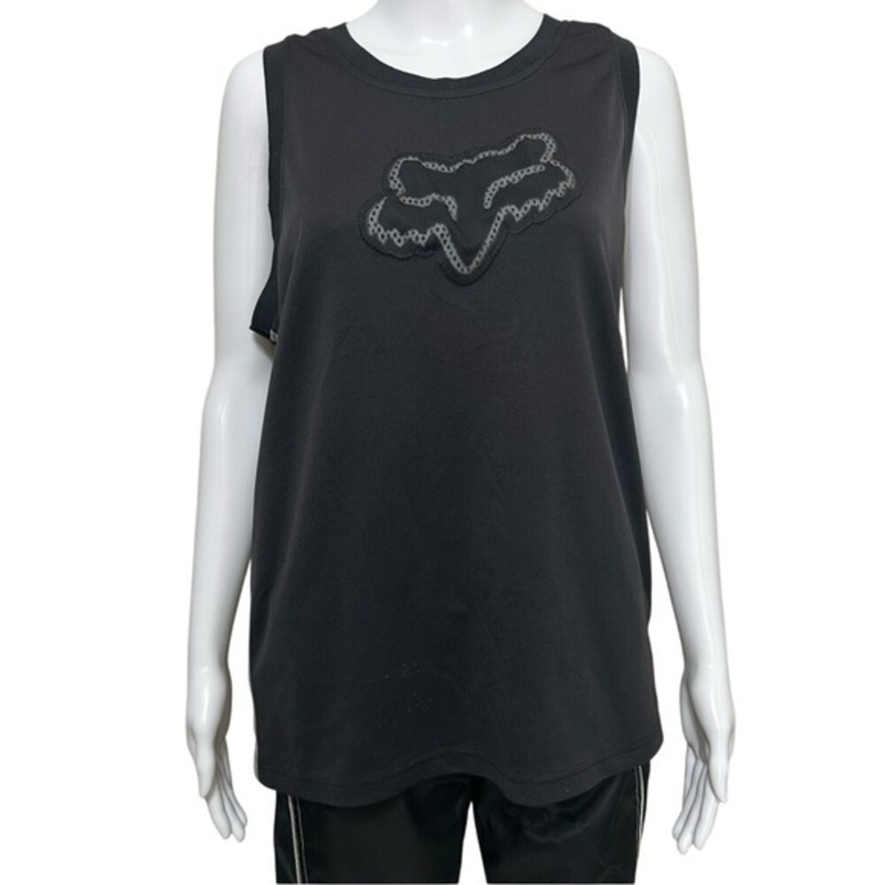 Fox Racing Black Grey Stripe Riding Fashion Tank Top‎ Jersey Medium